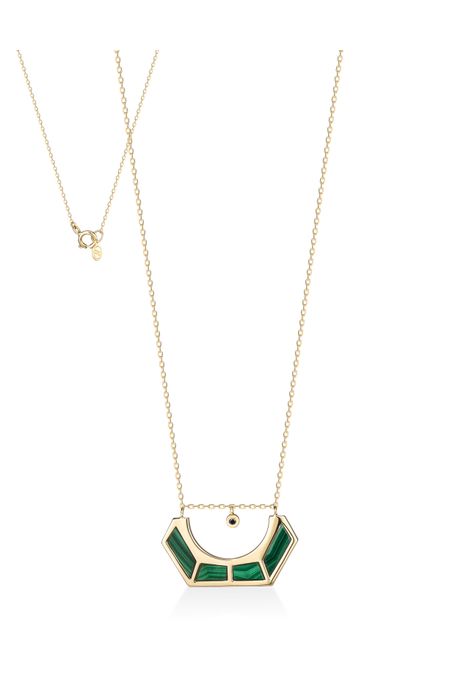 Colar Vitral Paris Green Oa C/Malaquita - U