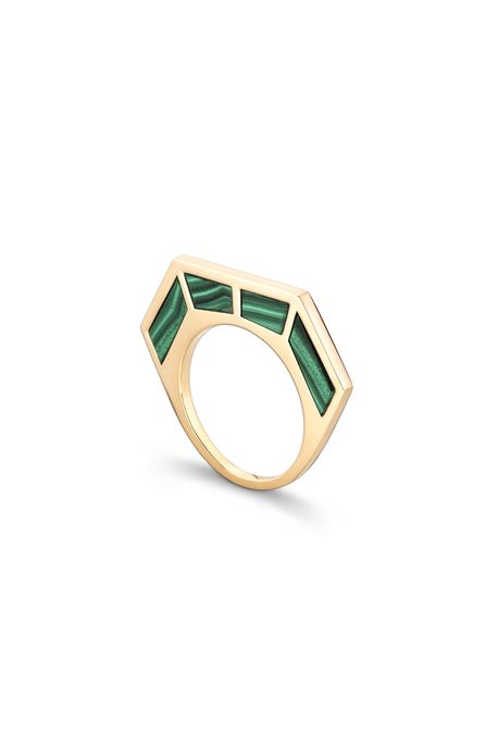 Anel Vitral Paris Green Oa C/Malaquita - 17