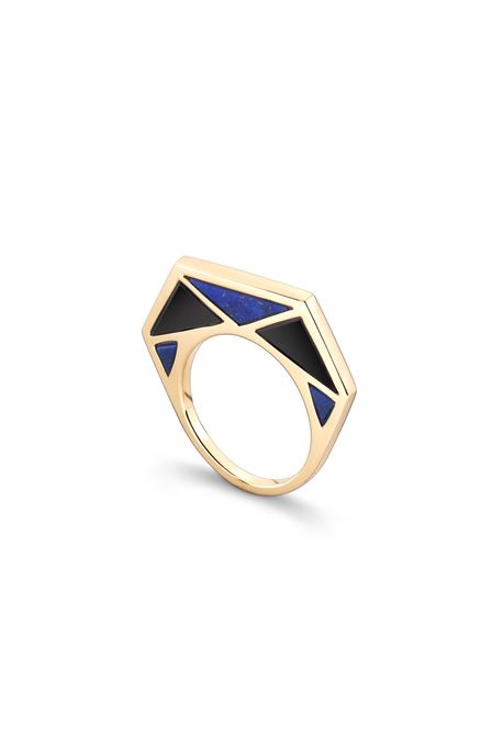 Anel Vitral Paris Oa C/Lapis Lazuli/Agata - 17