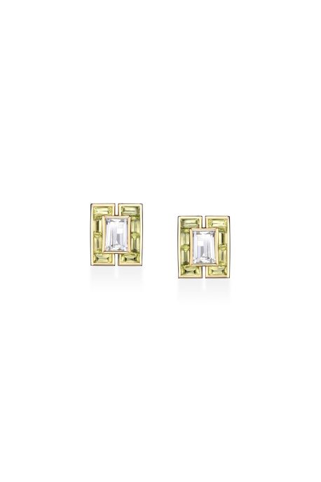 Brinco Chroma Green Oa C/ Peridoto/Topazio White - U
