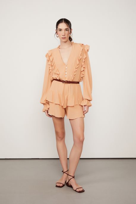 Short Camadas Bege Toast Bege Toast - 40
