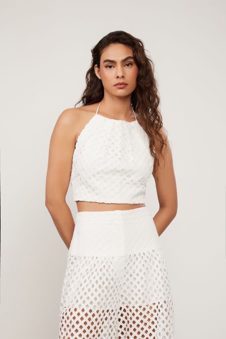 Top Frente Unica De Laise Off White Off White - 38