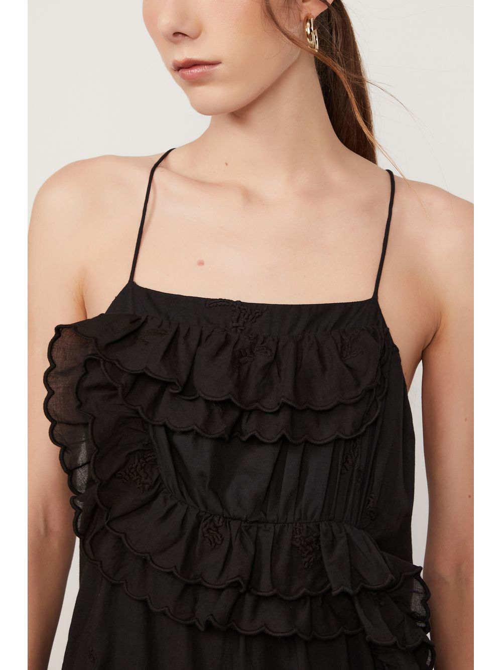 Animale — Vestido Midi Com Babados