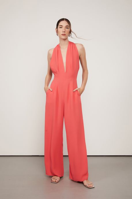 Macacao Longo Vermelho Mistico Frente Un Vermelho Mistico - 44