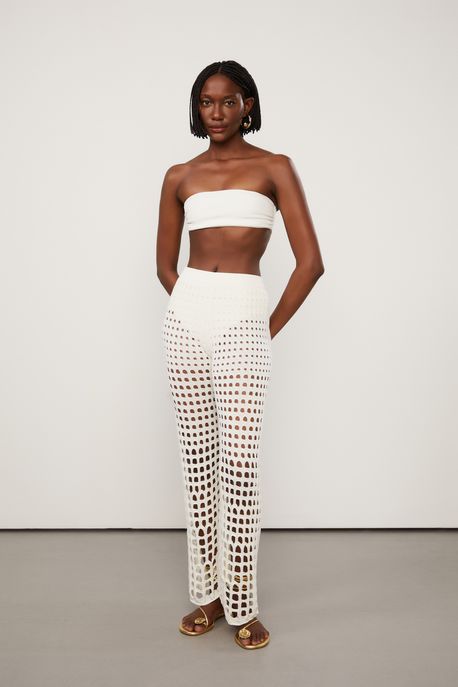 Hot Pants De Malha Basic Intimates Off White - G
