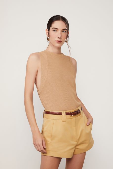 Regata De Malha Lurex Longa Dourado - M