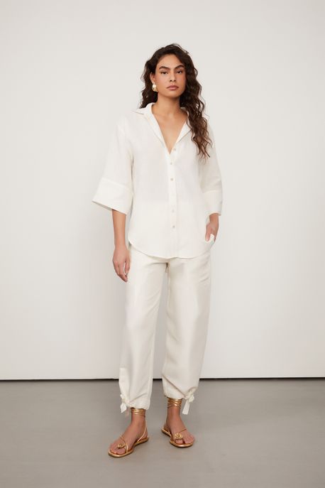 Calça Detalhe Amarração Na Barra Off White Off White - 34