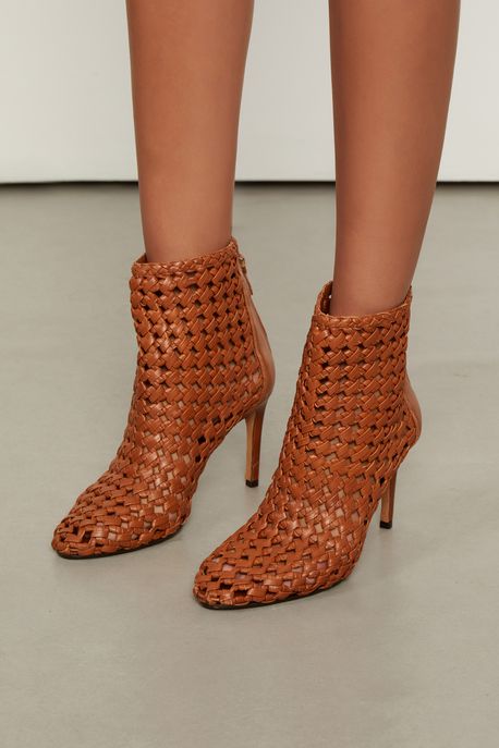 Ankle De Couro Tresset Caramelo - 35