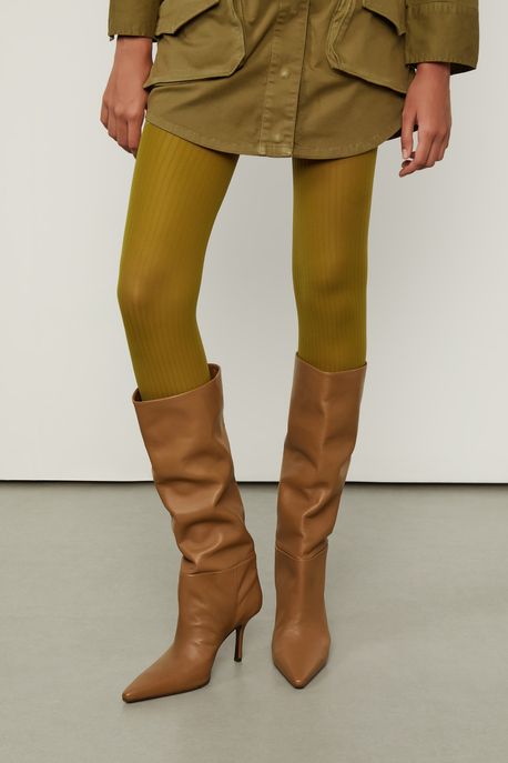 Meia Calça De Ribana Verde Figo - M