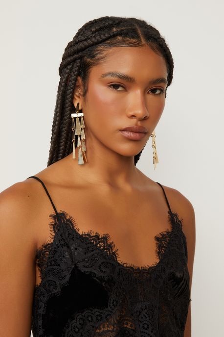 Brinco Pirâmides Ouro - U