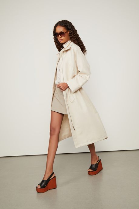 Parka Longa Bege Cashmere - P