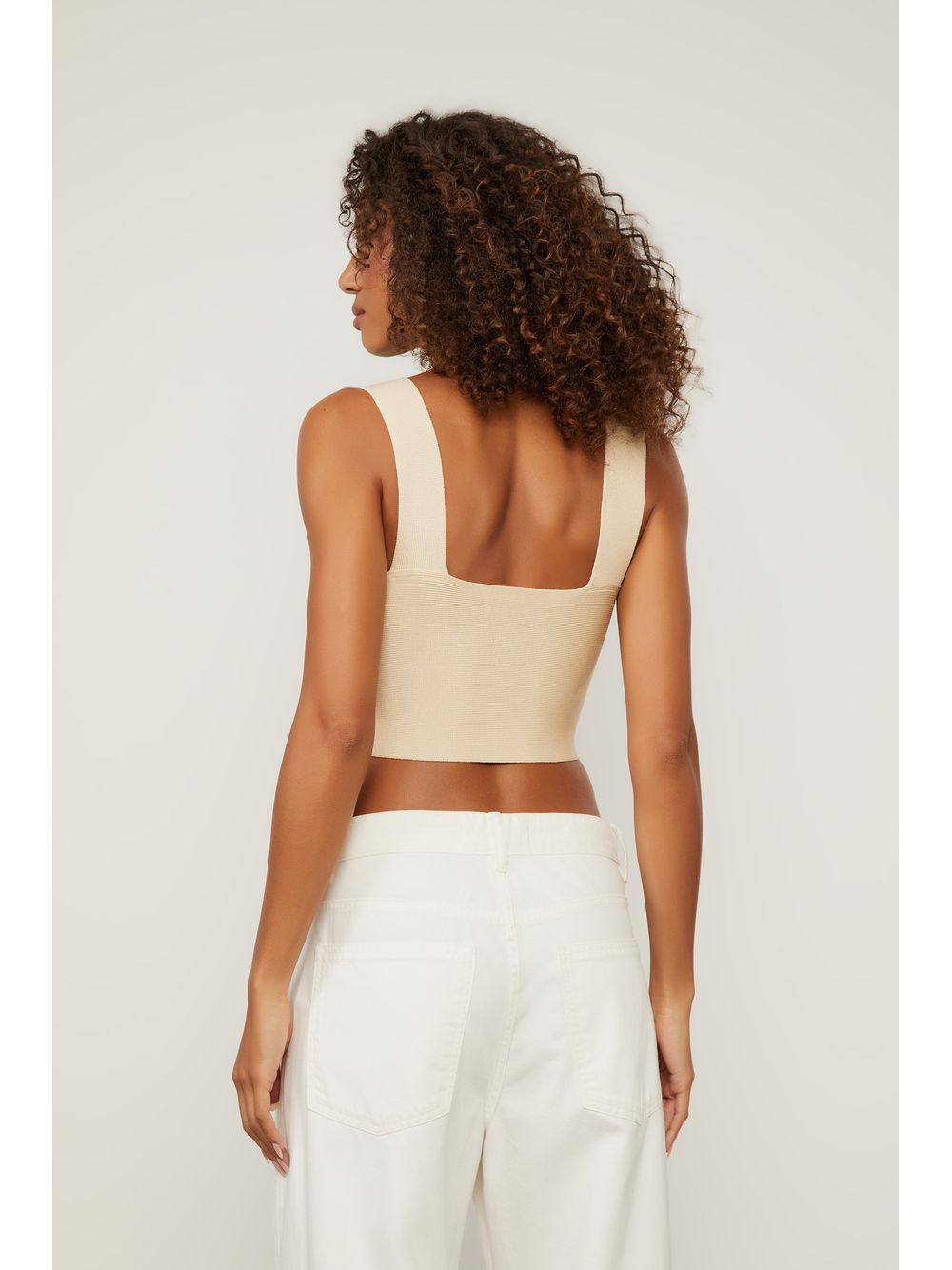Animale — Top De Tricot Básico Com Decote Reto