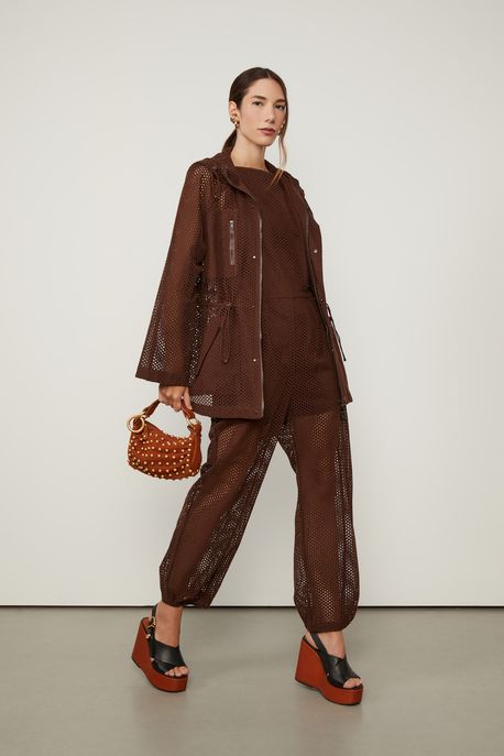 Macacão Burrow Sem Alça Marrom Cafe - 38