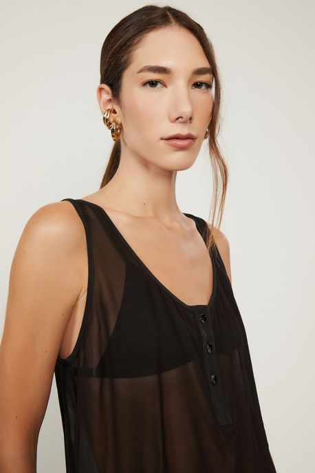 Regata Mix Pure Preta Preto - 38