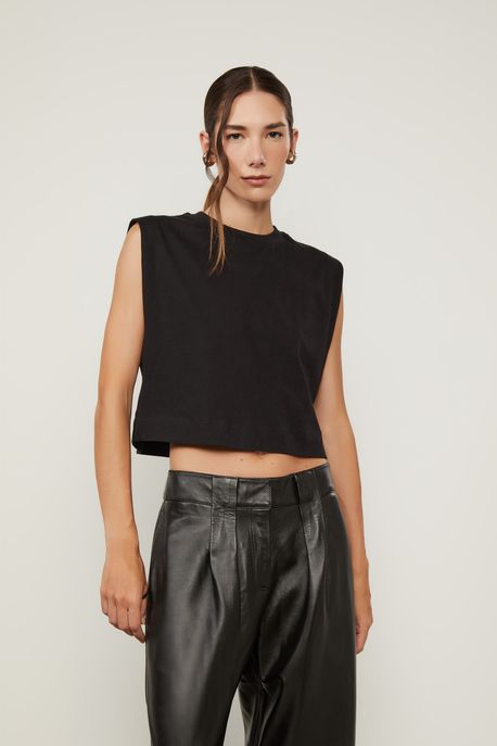 Blusa De Malha Muscle Tee Preto - P