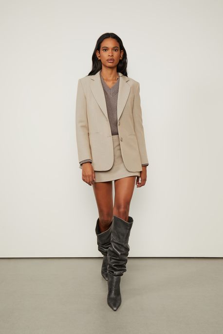 Shorts Saia Com Bolsos Bege - 42