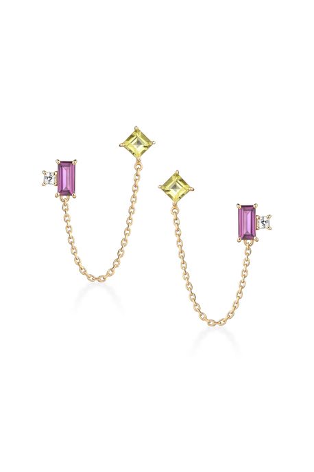 Brinco Soul Color Oa C/ Topazio/Peridoto/Rodolita - U