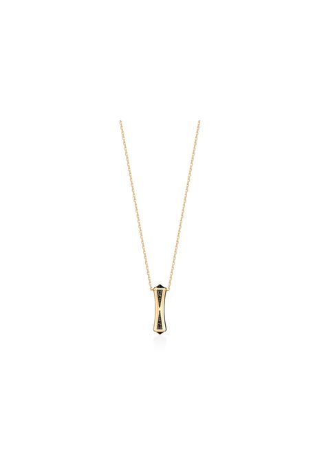 Colar Bamboo Oa C/ Espinelio/Diam Black - U