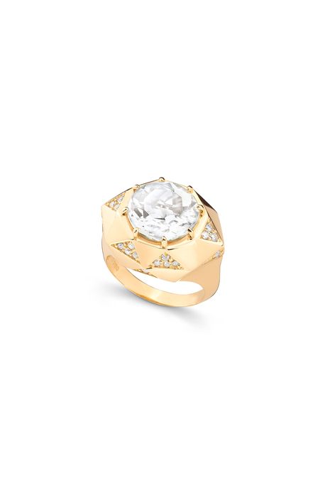 Anel Prism White Oa C/Topazio White/ Diamante Ttlb - 17