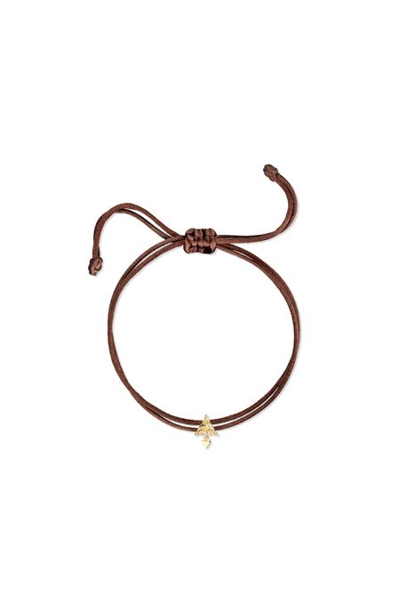 Pulseira Simple Mini Marron Ouro Amarelo Com Quartzo Oliva - U