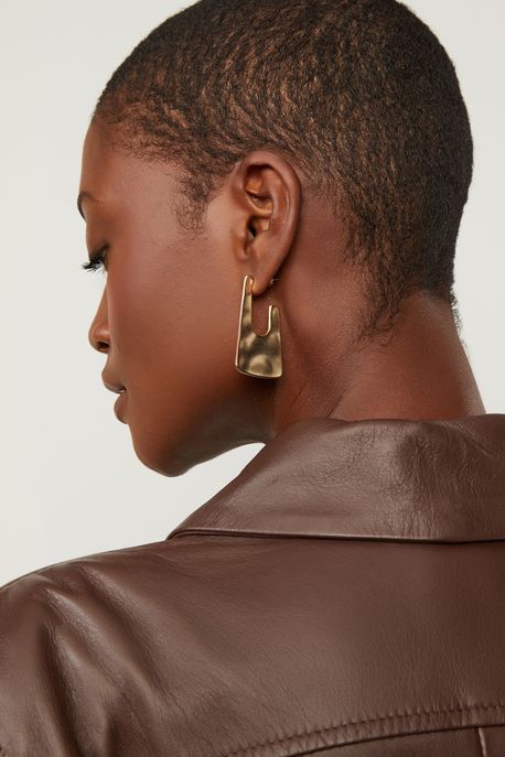 Brinco Argola Irregular Ouro - U