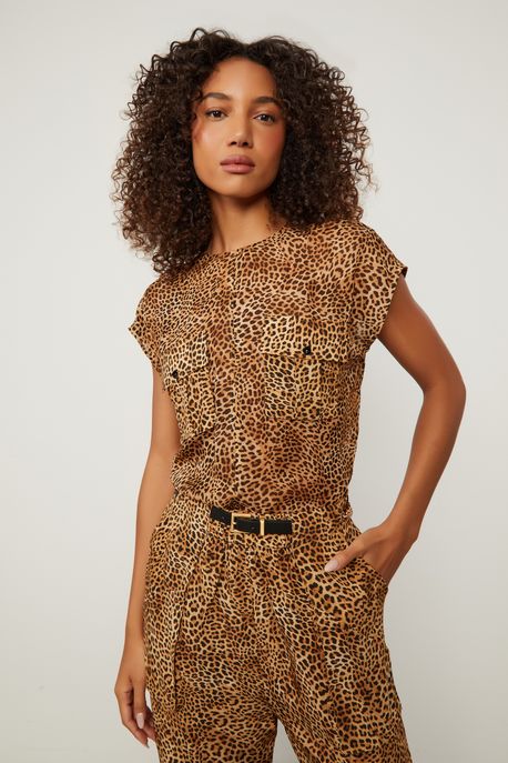 Blusa Mix Pure Onça Est Onca Suspiro Color - 42