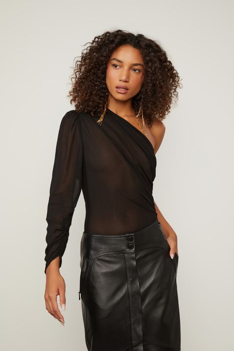 Body Drapeado Preto Preto - 40