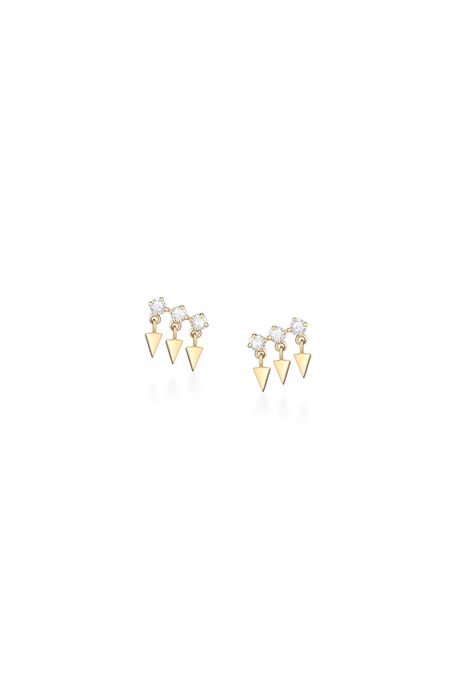 Brinco Taylor Petit Trio Oa C/ Diam Branco - U