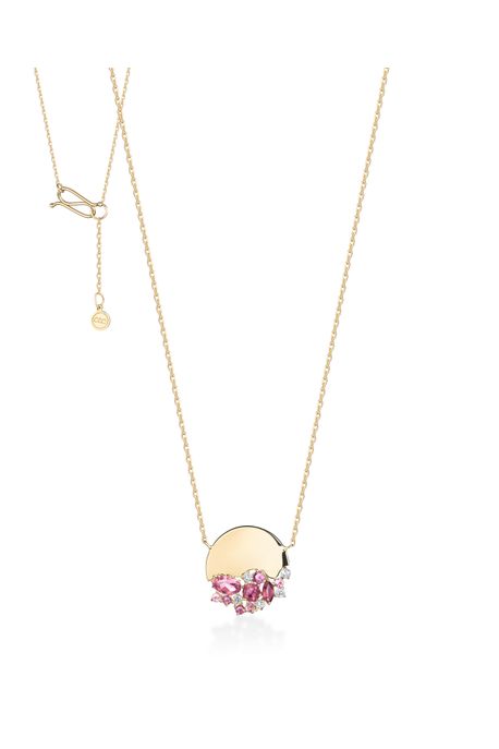 Colar Flora Oa C/Rodo/Turma Rosa/Diam Ttlb - U