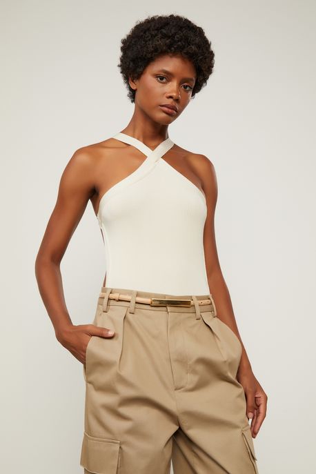 Cinto De Couro Barra De Ouro Areia - P