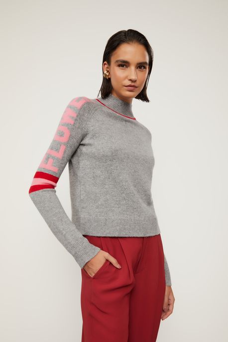 Pull De Tricot Com Cashmere Flower Mescla - M