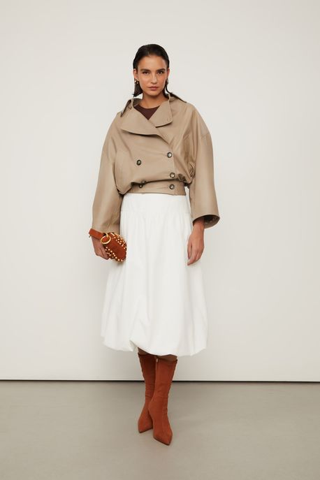 Saia Midi Balone Off White - 40