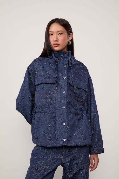 Parka De Jeans Shine Jeans Escuro - P
