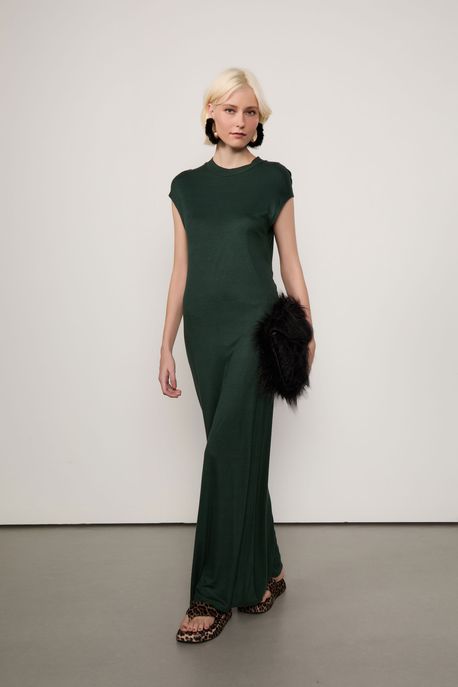 Vestido De Malha Com Abertura Nas Costas Degagê Verde Nomade - G