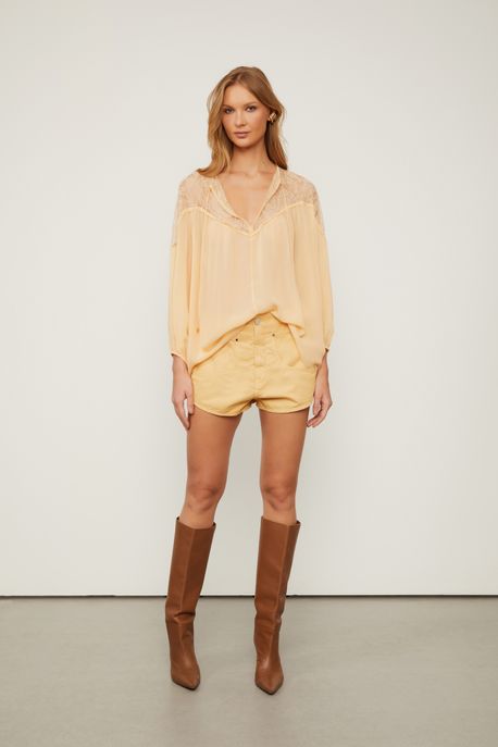 Short De Sarja Mini Bege Bege Dunas - 40