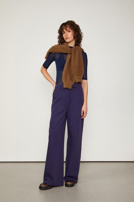 Calça De Alfaiataria Marrom Biscoito - P