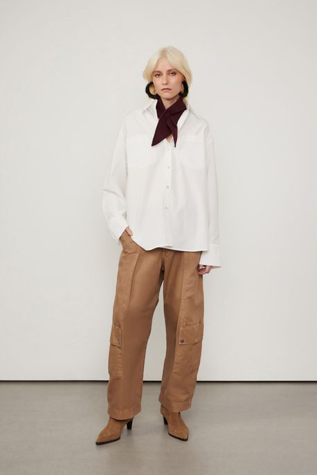 Camisa De Algodão Texturizado Branco - G