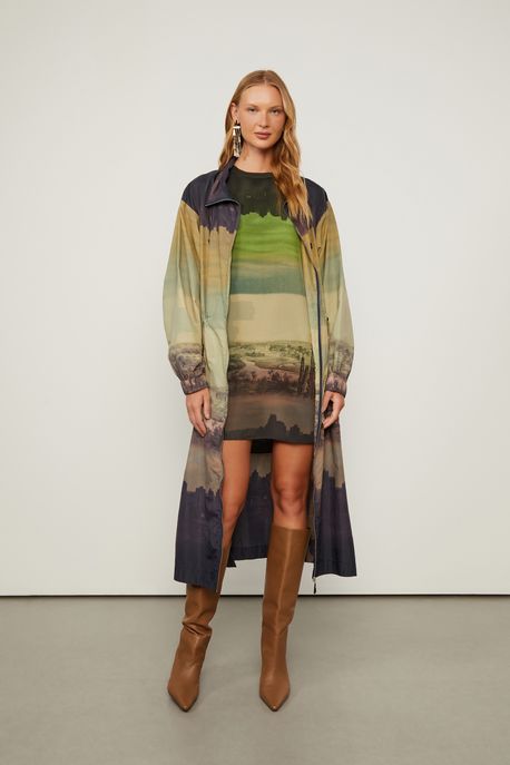 Vestido Camiseta Estampa Paisagem Est Loc Paisagem Cidade Color - 42