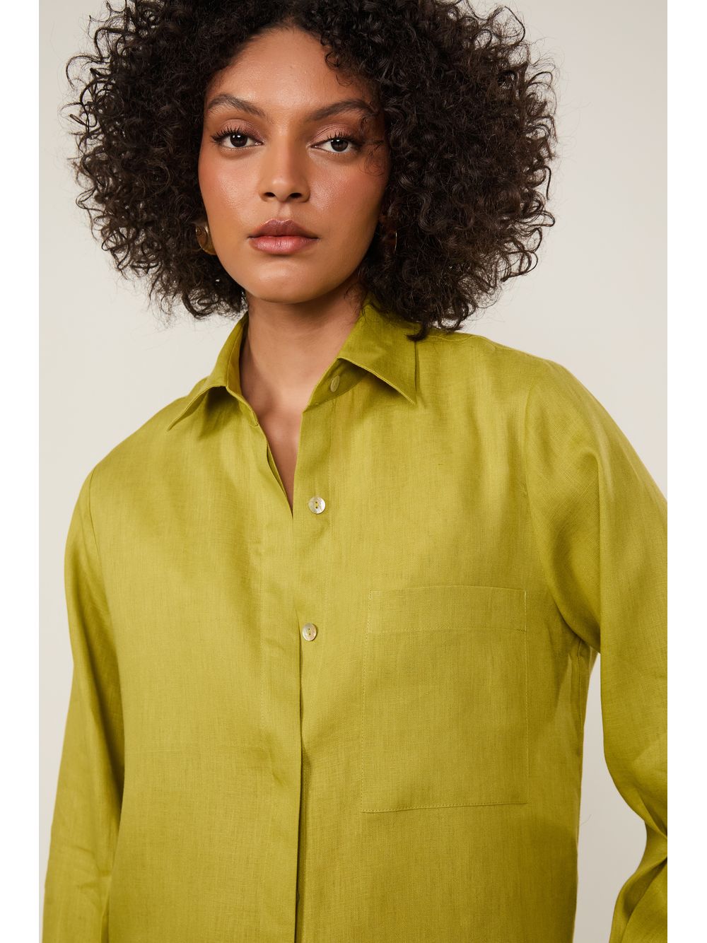 Animale — Camisa De Cambraia De Linho Manga Longa
