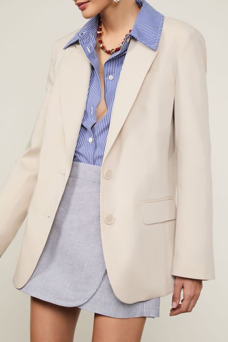 Blazer Cinza Reto Cinza Ash - 38