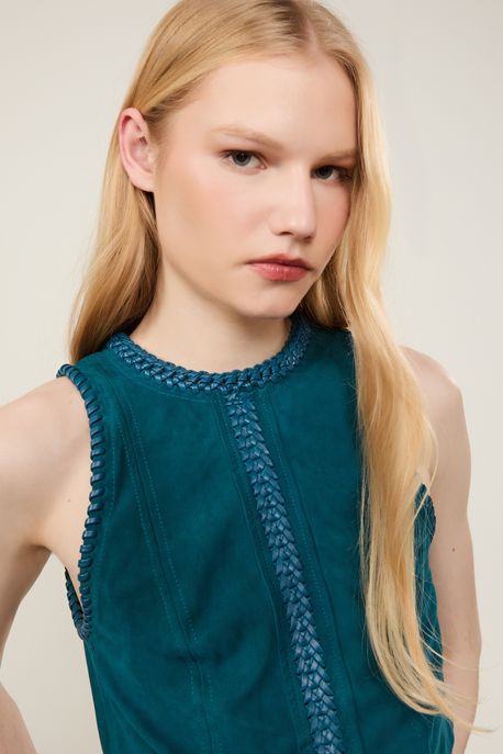 Regata De Chamois Bordada Azul Oceano - 36