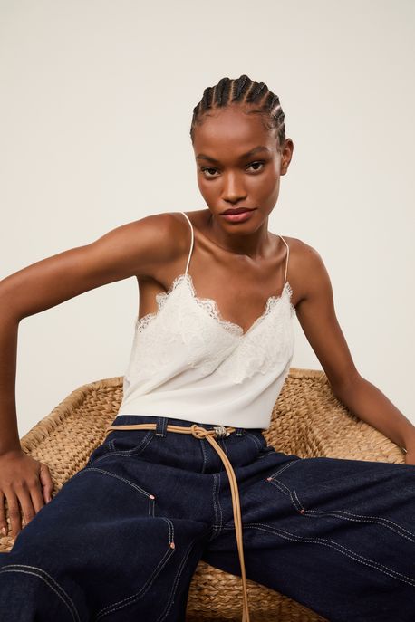 Cinto De Couro Com Detalhe Metal Marrom Tan - P