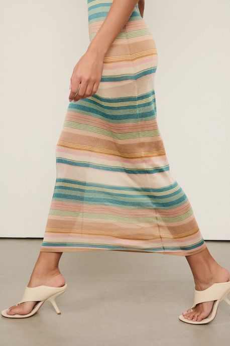 Mule De Couro Salto Diagonal Bege Baia - 37