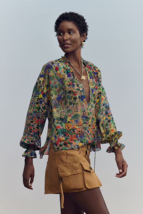 Minissaia De Sarja Bolso Marrom Marrom Gengibre - 38