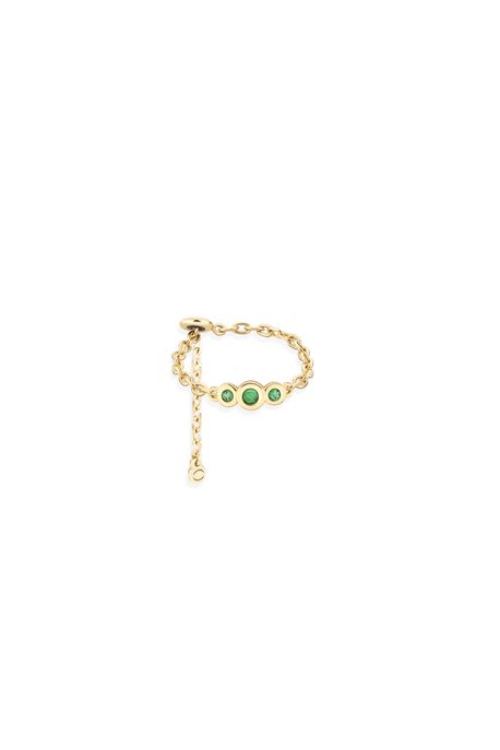 Anel Audrey Petit Green Ouro Amarelo Com Esmeralda - 17
