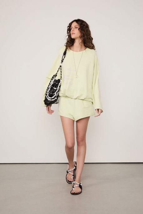 Moletom Com Pregas Verde Chá Verde Cha - G