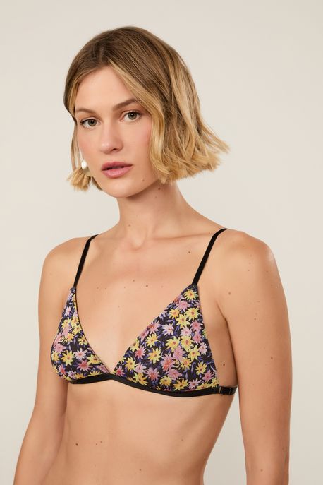 Top Triângulo De Tule Liberty Liberty Arte Color - M