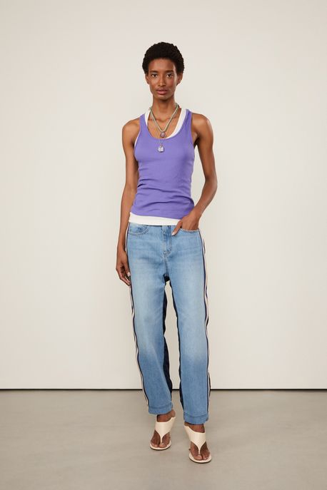 Regata Rib Nadador Roxo Tropical - M