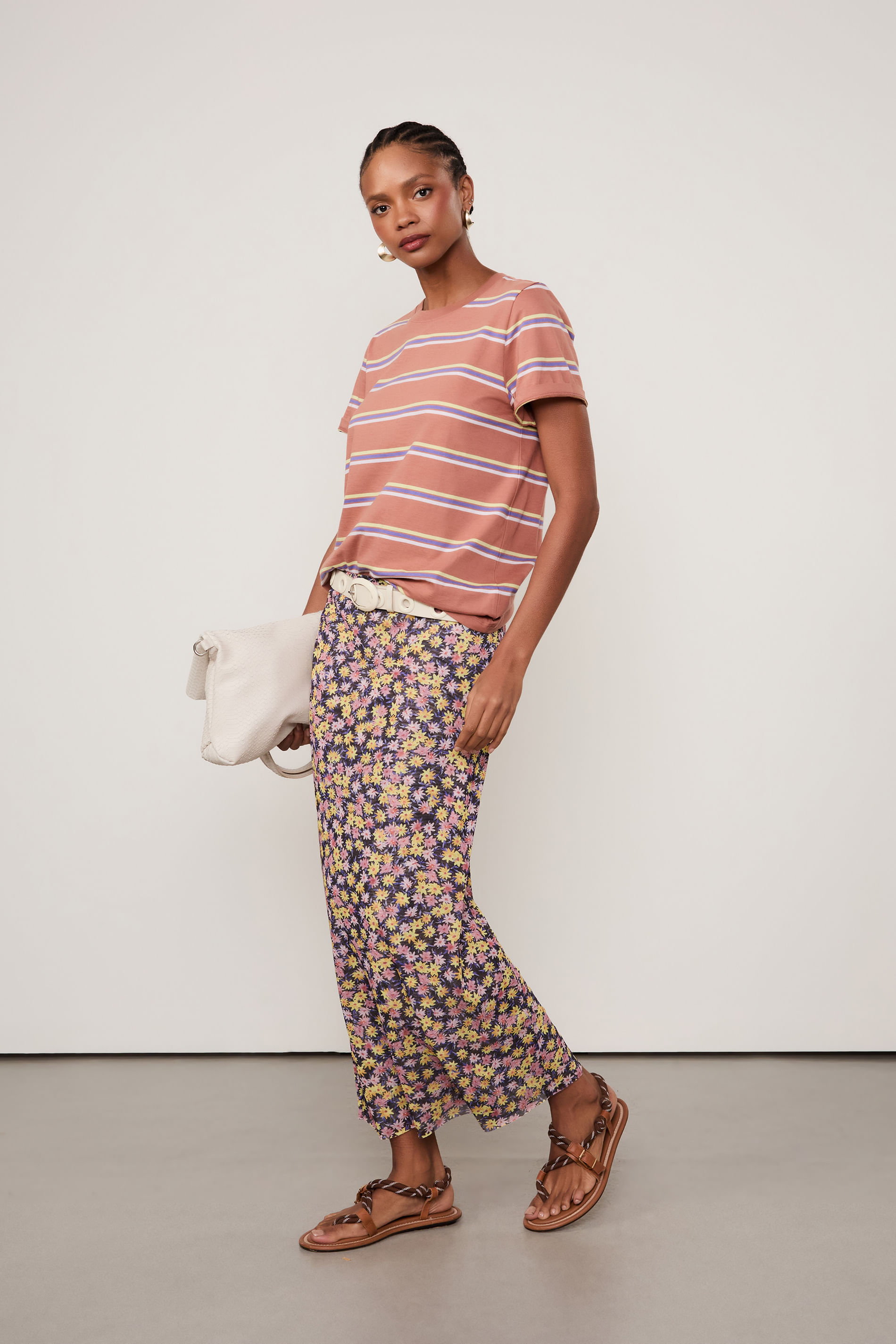 Saia Midi De Tule Liberty