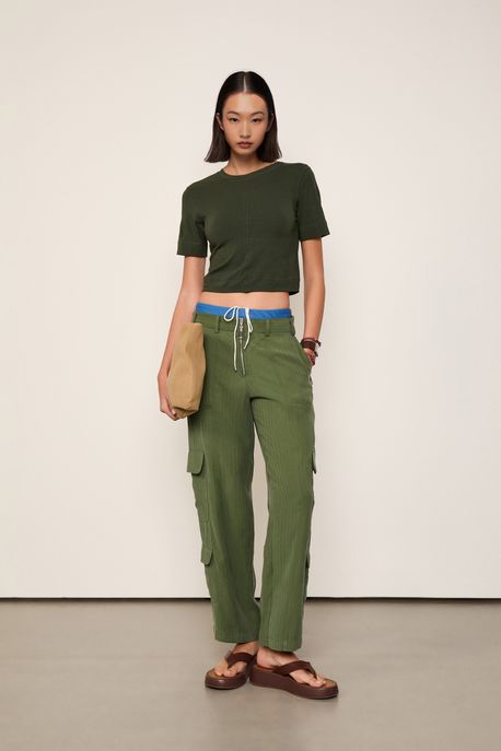 Calça Sensory Recortes e Elastico Verde Cadis - M